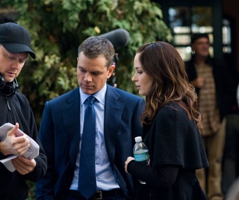 Sur le plateau du film The Adjustment Bureau
