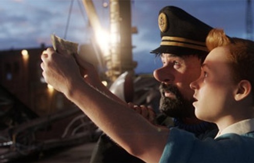 Une scène du film The Adventures of Tintin