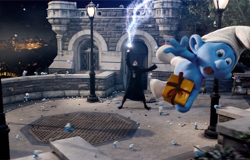 Une scène du film The Smurfs