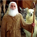 Noé dans une scène du film Evan Almighty