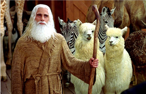 Noé dans une scène du film Evan Almighty