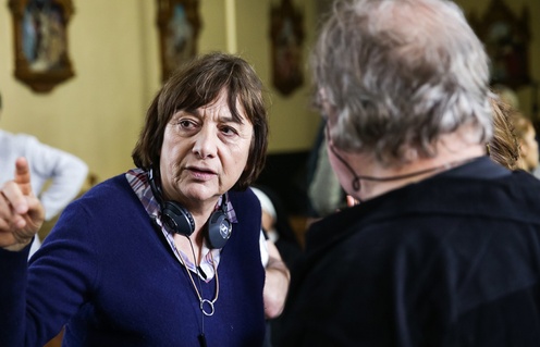 Léa Pool sur la plateau de La passion d'Augustine