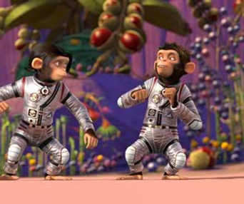 Scène du film Space Chimps