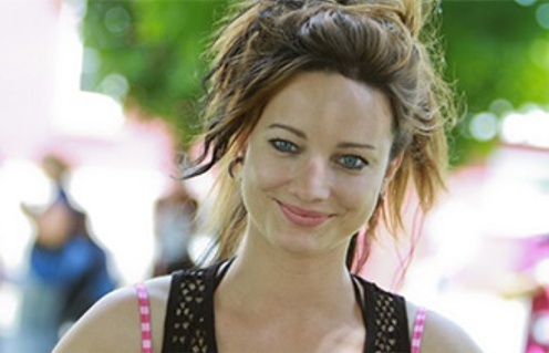 Laurence Leboeuf sur le plateau de French Immersion
