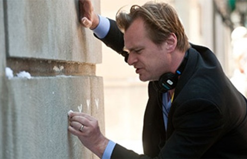 Christopher Nolan sur le plateau de The Dark Knight Rises