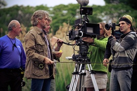 Sur le plateau du film Roche Papier Ciseaux
