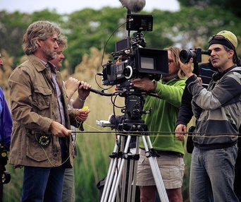 Sur le plateau du film Roche Papier Ciseaux