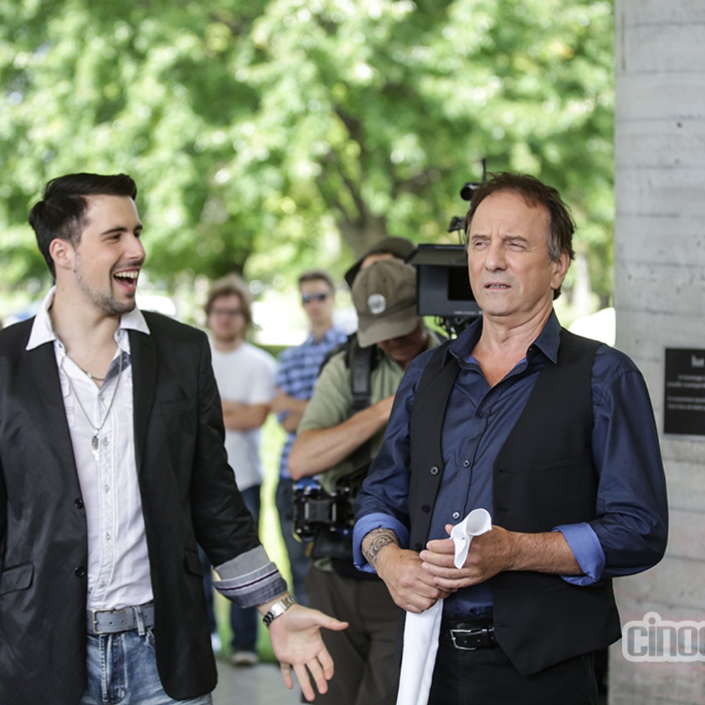 Sur le plateau du film De père en flic 2