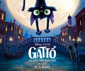 Affiche en français du film Gatto : les neuf vies d'un chat