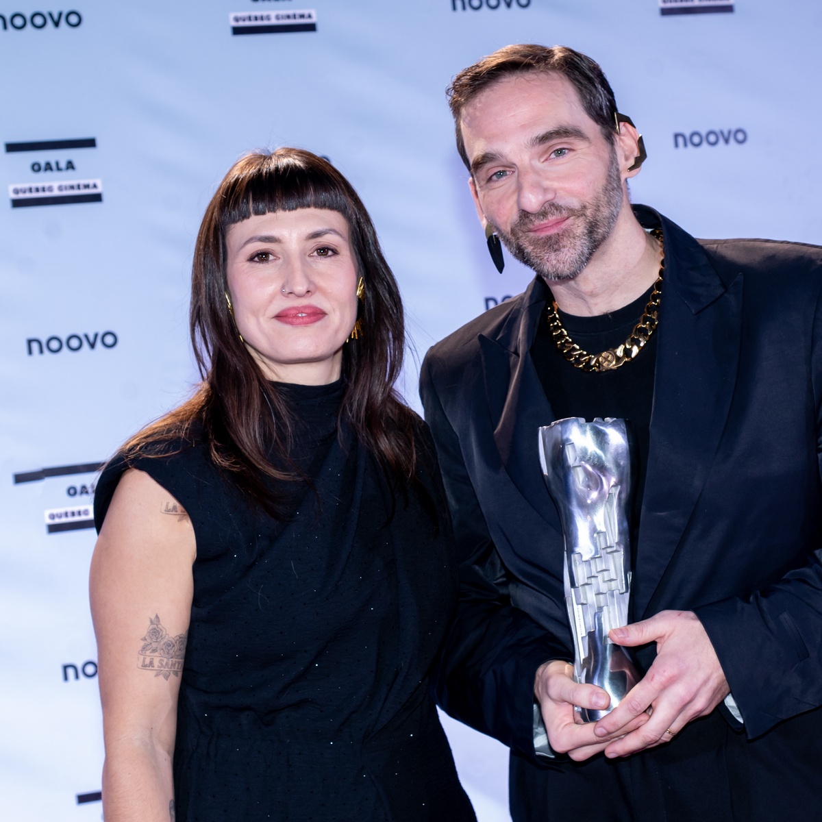 Rocío Barba Fuentes et Giacomo Nudi, récipiendaire du prix Meilleur film documentaire