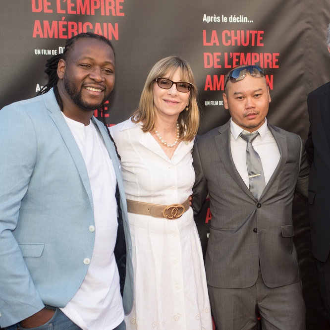 Tapis rouge du film <em>La chute de l'empire américain</em>