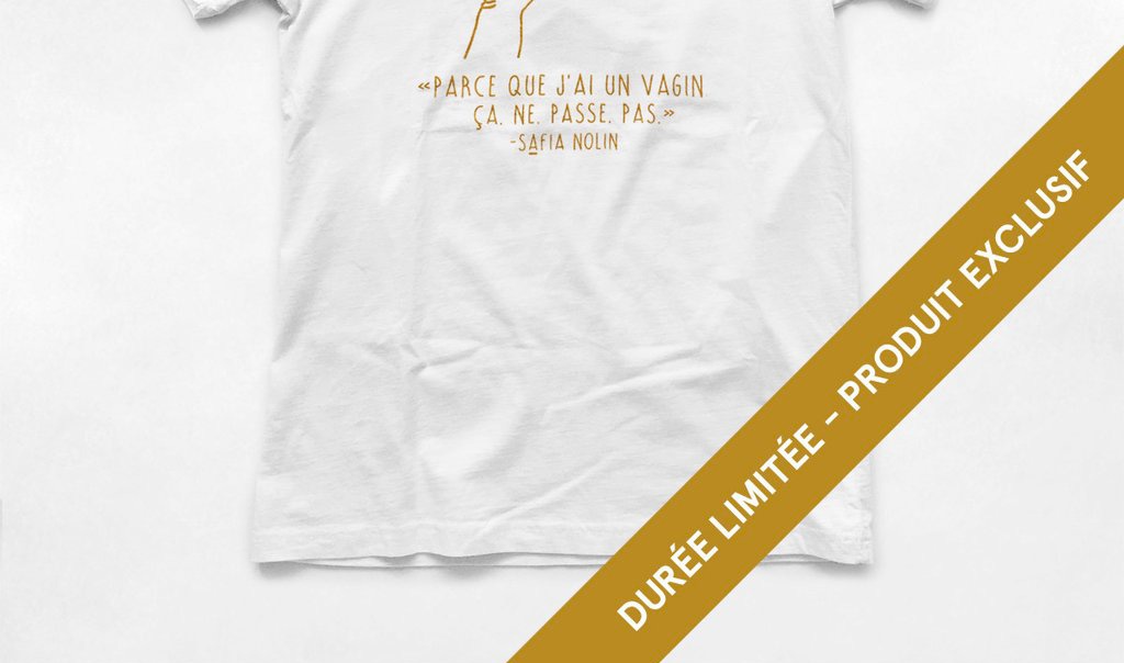 Safia Nolin le doigt dans le nez devient l'effigie d'un t-shirt