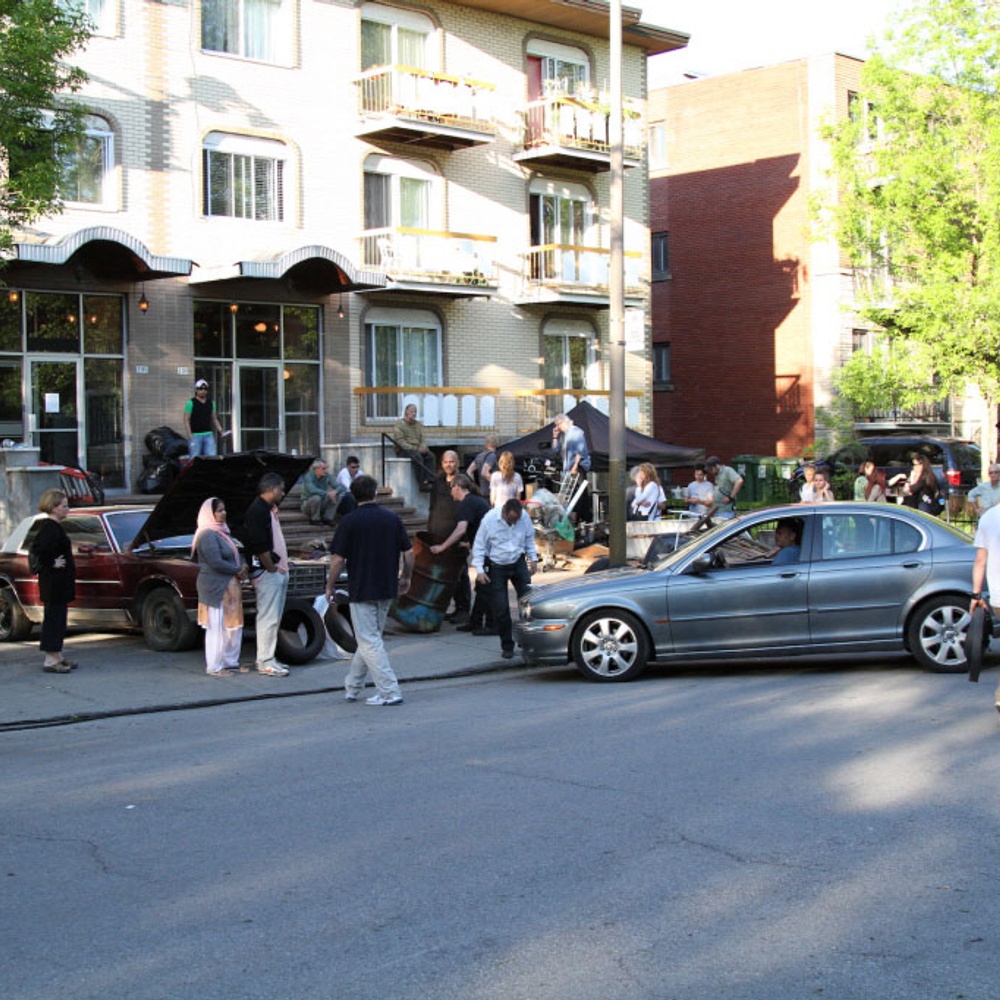 Sur le plateau du film Rose by Name