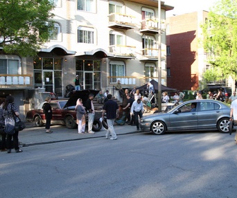 Sur le plateau du film Rose by Name