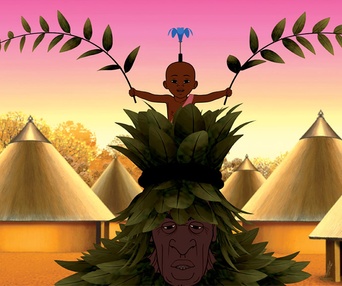 Une scène du film Kirikou et les hommes et les femmes