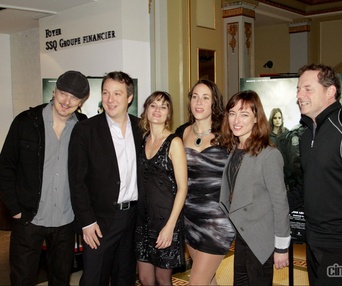 Sur le tapis rouge du film La peur de l'eau