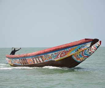 Une scène du film La pirogue