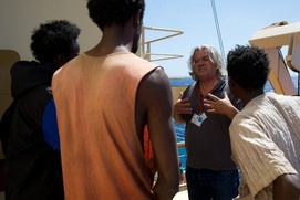 Sur le plateau du film Captain Phillips