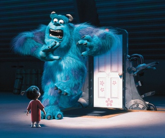 Une scène du film Monstres, inc.