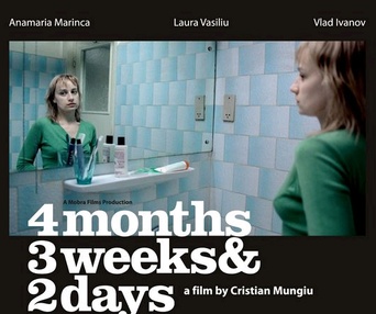 Affiche en anglais du film 4 mois, 3 semaines, 2 jours