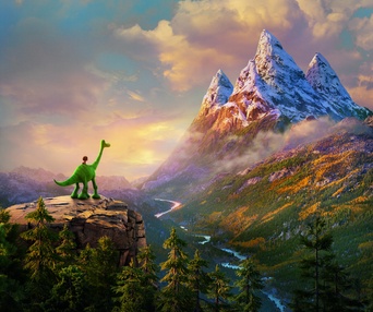 Une scène du film The Good Dinosaure