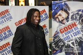 Sur le tapis rouge du film Goon: Last of the Enforcers