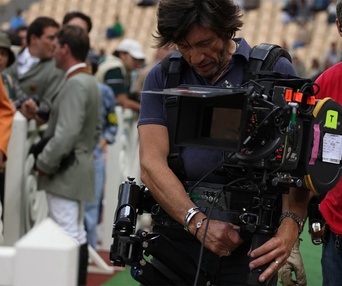 Sur le plateau du film Jappeloup