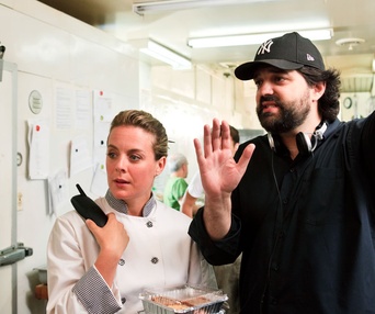 Sur le plateau du film Everywhere