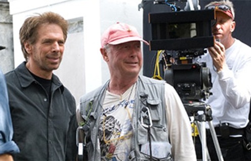 Jerry Bruckheimer (à gauche) et Tony Scott sur le plateau de Deja Vu