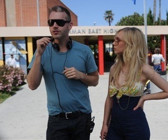 Sur le plateau du film Dirty Girl