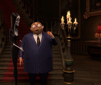 Une scène du film The Addams Family