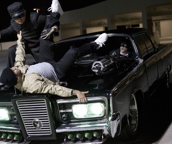 Une scène du film The Green Hornet