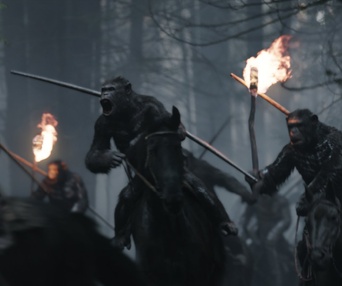 Une scène du film War for the Planet of the Apes