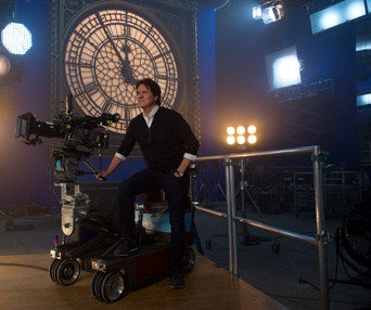 Sur le plateau du film Mary Poppins Returns