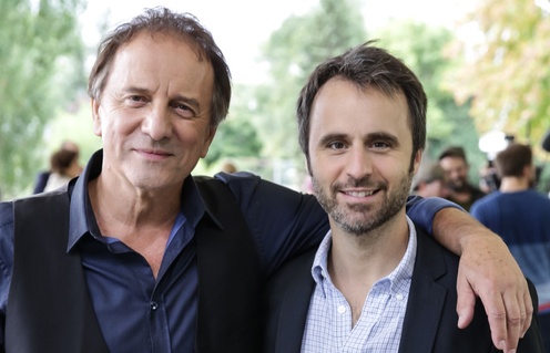 Sur le plateau du film De père en flic 2