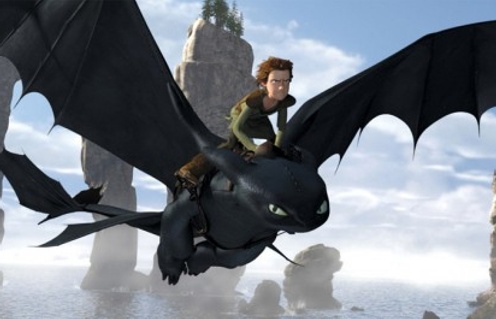 Une scène du film How to Train Your Dragon