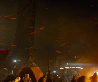 Une scène du film Star Wars: The Force Awakens