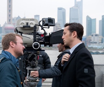 Sur le plateau du film Looper