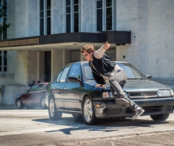 Une scène du film Baby Driver