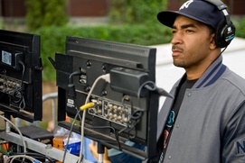 Sur le plateau du film Lottery Ticket