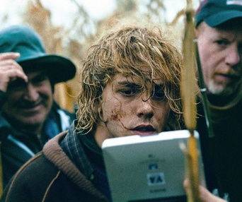 Sur le plateau du film Tom à la ferme