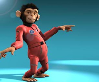 Scène du film Space Chimps