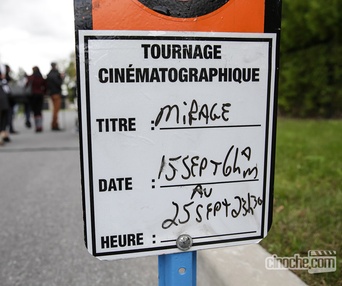 Sur le plateau du film Le mirage