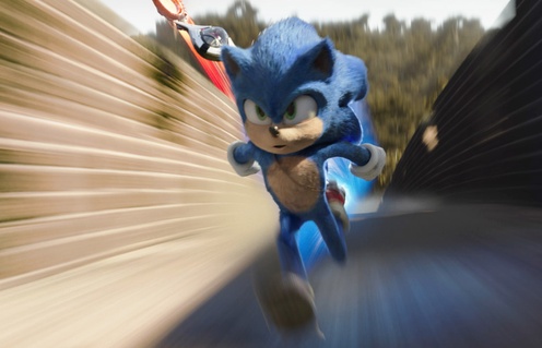 Une scène du film Sonic the Hedgehog