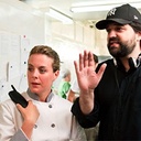 Alexis Durand-Brault et Julie Le Breton sur le plateau du film Everywhere