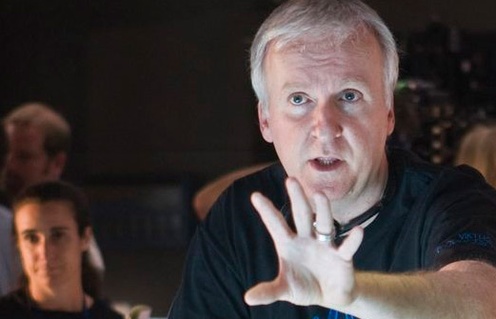 James Cameron sur le plateau d'Avatar