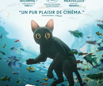 Affiche du film Flow, le chat qui n'avait plus peur de l'eau