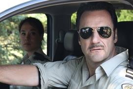 Une scène du film Lac mystère