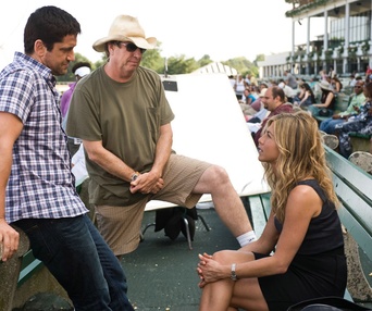 Sur le pleateau du film The Bounty Hunter