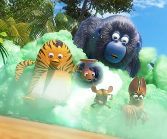 Une scène du film Les as de la jungle